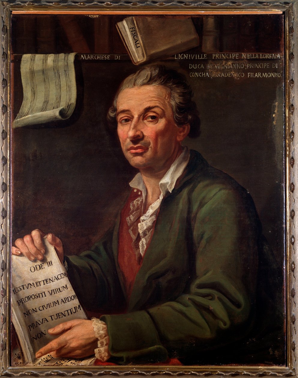 Porträt von Pierre Eugene Francois, Marquis von Ligniville von Angelo Crescimbeni