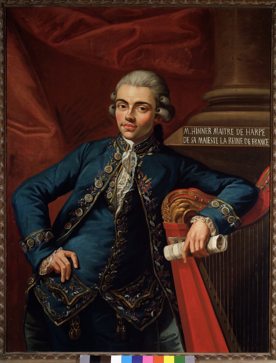 Porträt des deutschen Komponisten und Harfenisten Philip Joseph Hinner (1754-nach 1805) von Angelo Crescimbeni