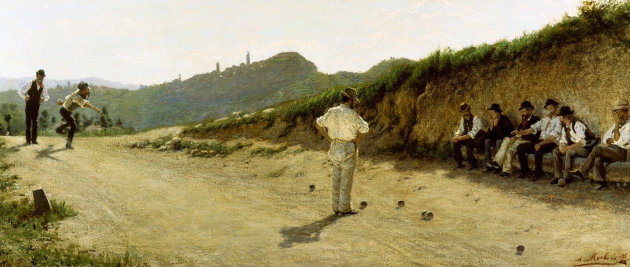 Bocciaspiel von Angelo Morbelli