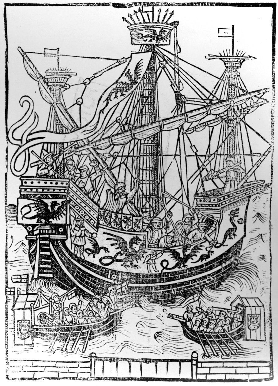 Der triumphale Einzug von Karl V., Heiliges Römisches Reich, in Brügge, 1515 von Anglo French School