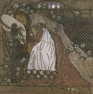 Illustration zu Dornröschen von Charles Perrault (1628-1703) von Ann MacBeth