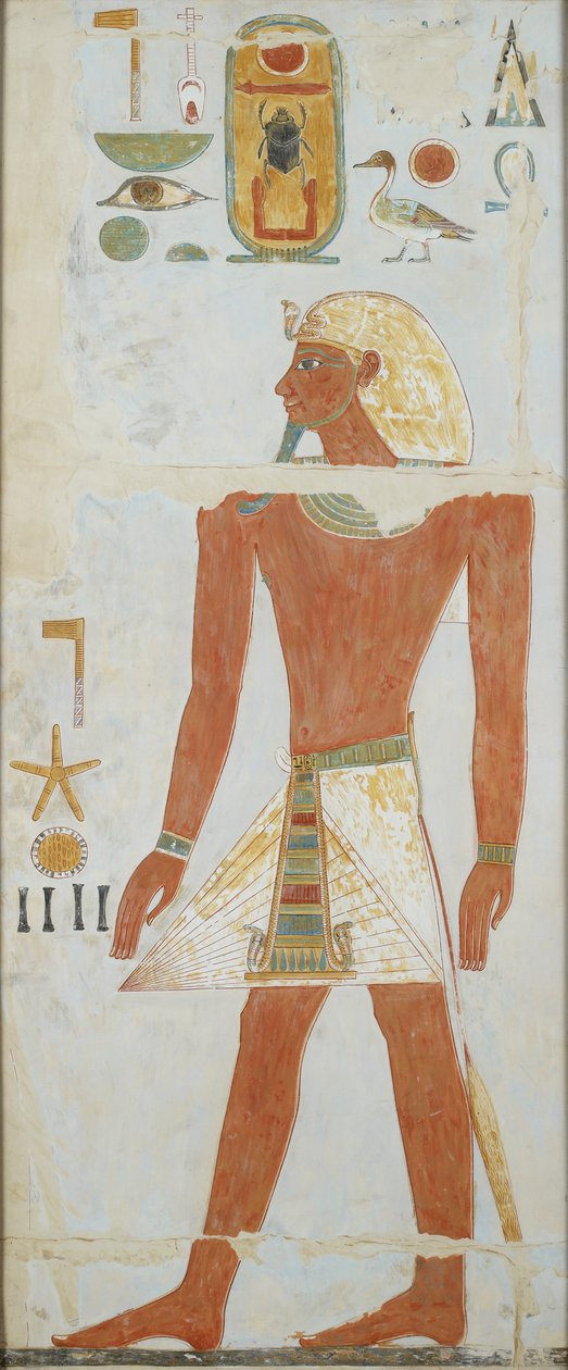 Kopie der Wandmalerei, Deir el Bahri Großer Tempel, Kapelle des Anubis, 20. Jahrhundert von Anna