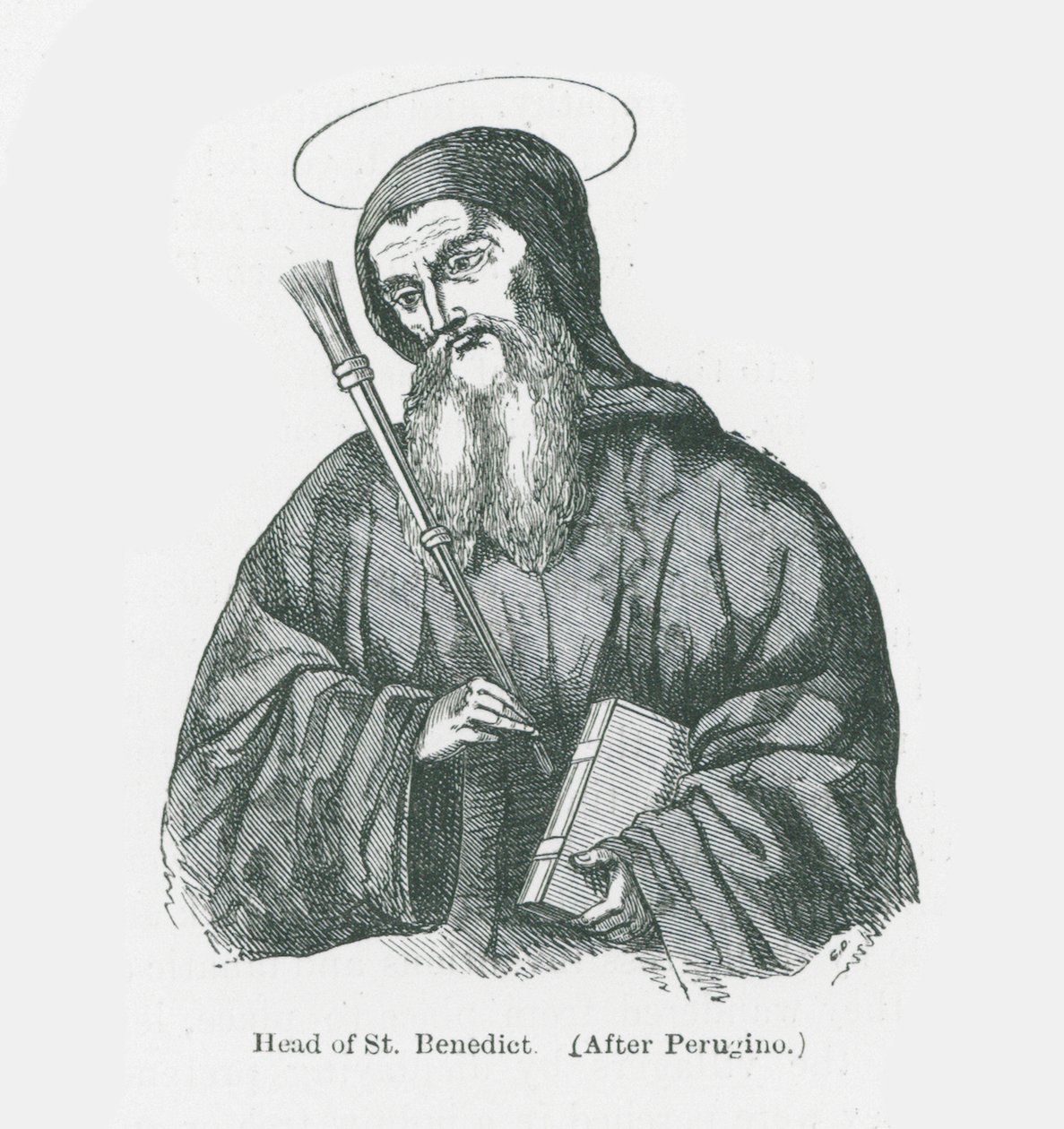 Kopf des St. Benedikt von Anna Brownell Jameson