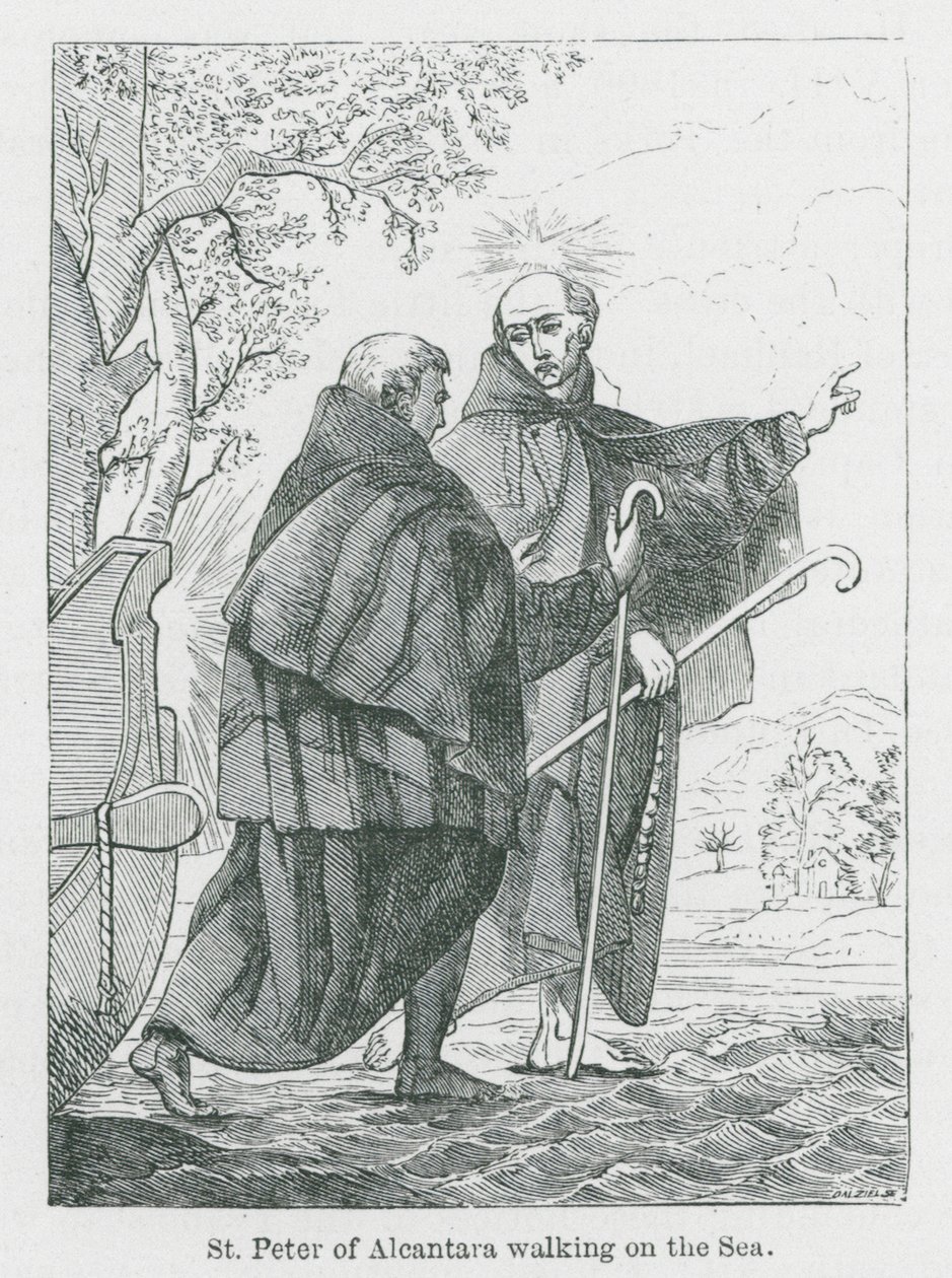 Heiliger Peter von Alcantara geht auf dem Meer von Anna Brownell Jameson