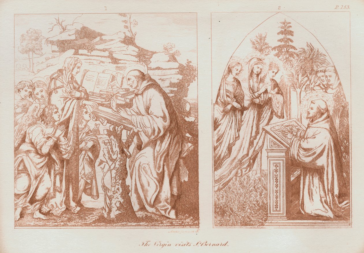 Die Jungfrau besucht St. Bernhard von Clairvaux von Anna Brownell Jameson