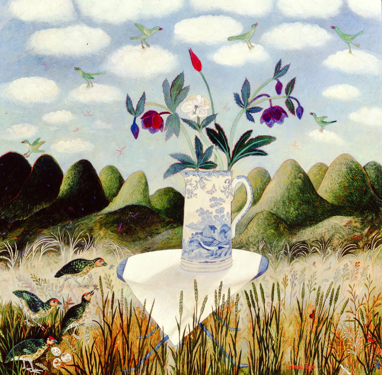 Vögel in ihrem Himmel, 2002 von Anna Pugh