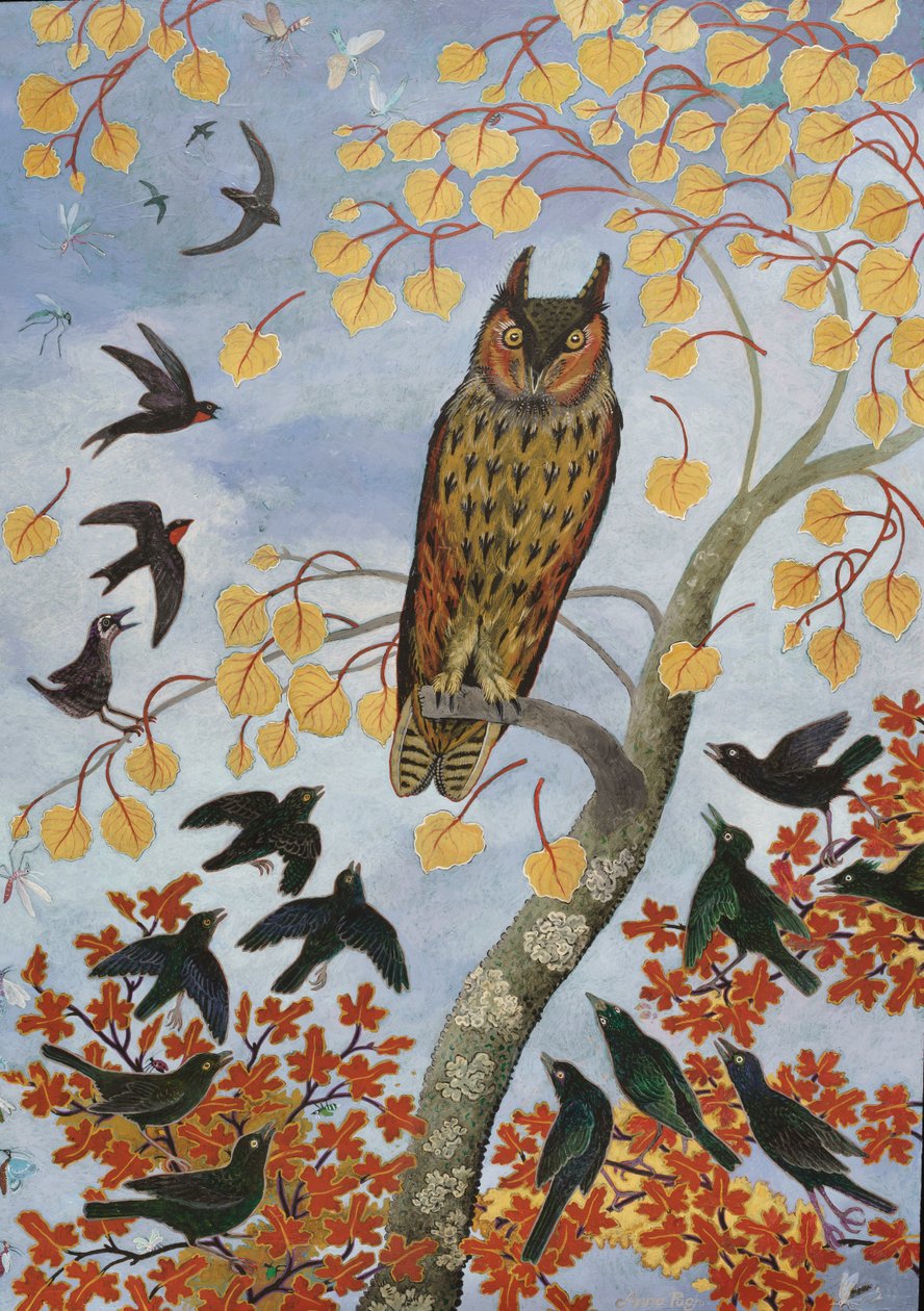 Die Eule Stöcke und Steine 2, 2017 von Anna Pugh