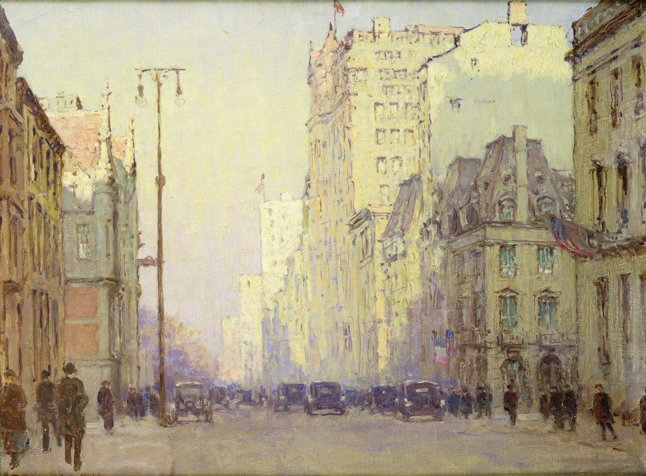 5th Ave, an der 57th Street, um 1918 von Anna Richards Brewster