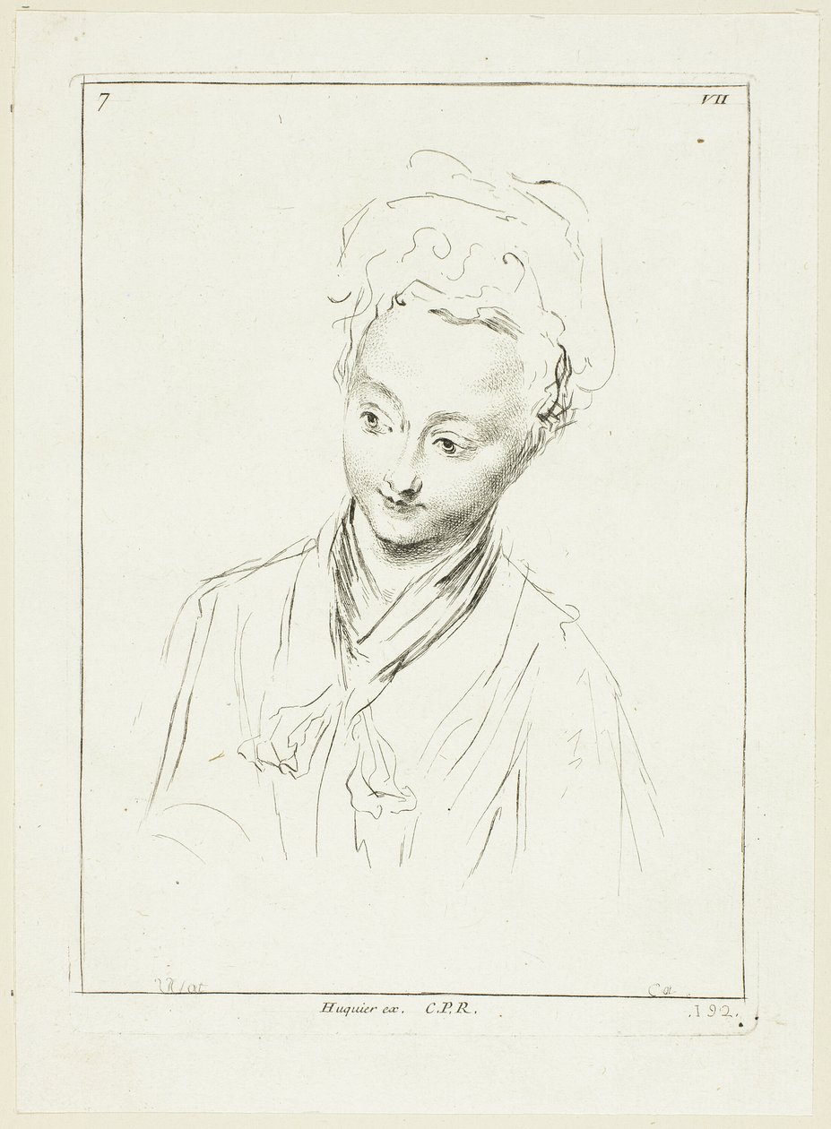 Frauenkopf (nach rechts gewandt) von Anne Claude Philippe Caylus