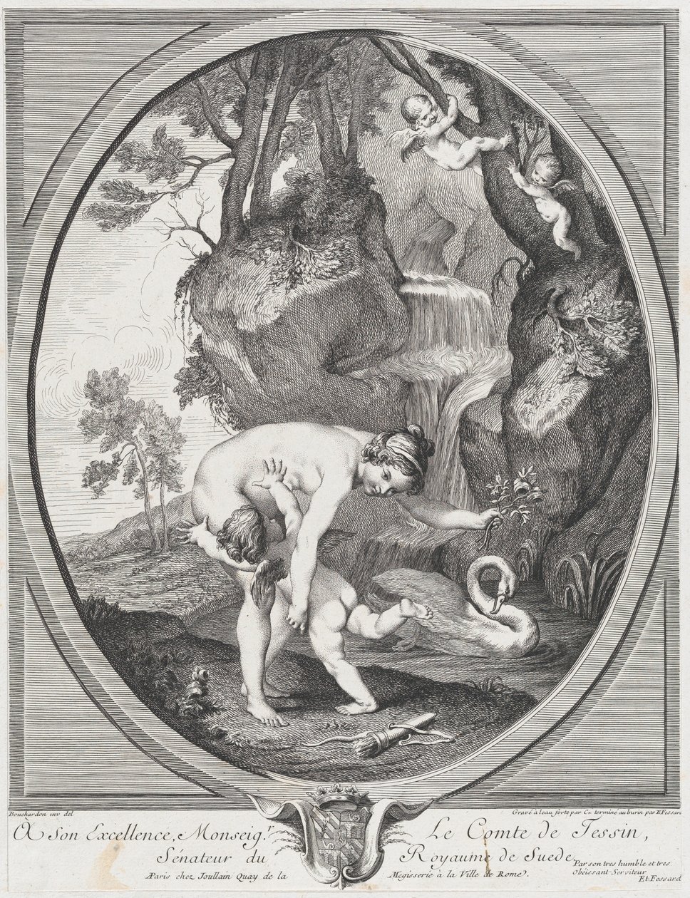 Venus fängt Amor oder Venus züchtigt Amor von Anne Claude Philippe de Caylus, Etienne Fessard
