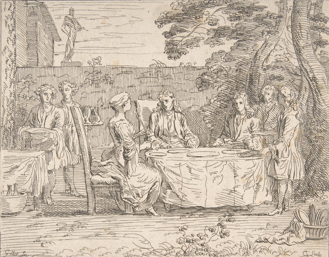 Vornehmes Mahl von Anne Claude Philippe de Caylus