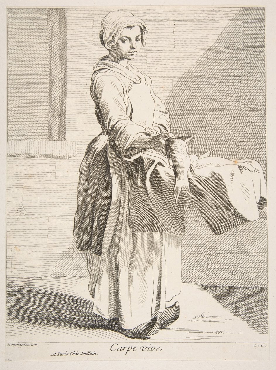 Fischverkäufer, 1738 von Anne Claude Philippe de Caylus