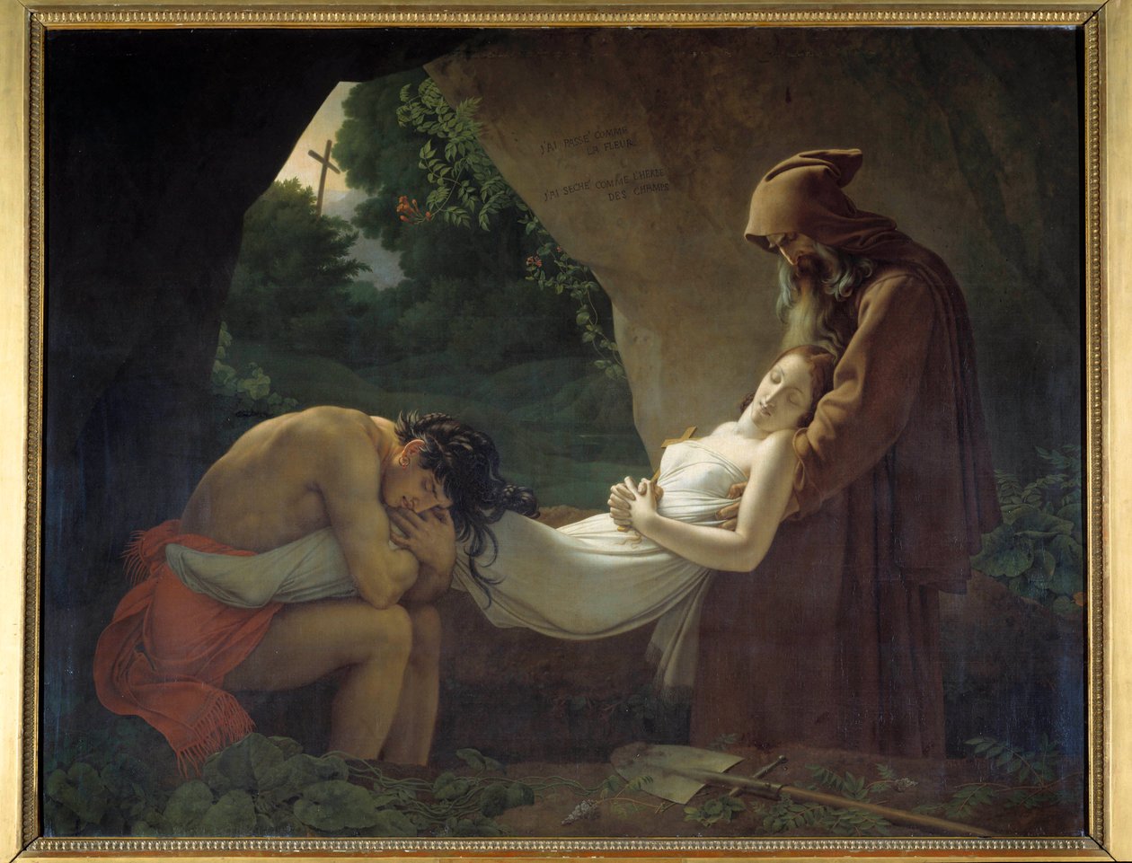 Atala am Grab oder Beerdigung von Atala von Anne Louis Girodet de Roucy Trioson