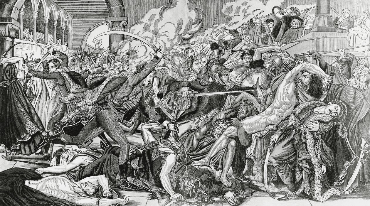 Französische Repression während des Aufstands von Kairo, 21. Oktober von Anne Louis Girodet de Roucy Trioson
