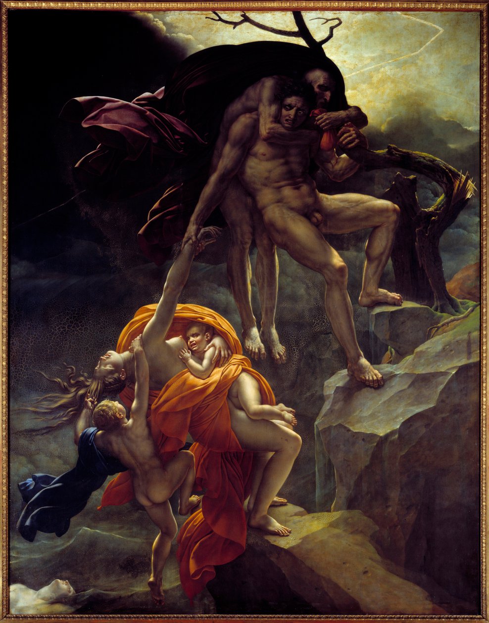 Sintflutszene. Gemälde von Anne Louis Girodet de Roucy-Trioson von Anne Louis Girodet de Roucy Trioson