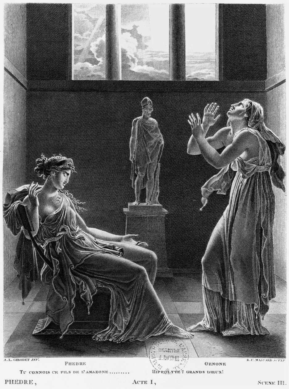 Phaedra und Oenone, Illustration aus Akt I Szene 3 von 