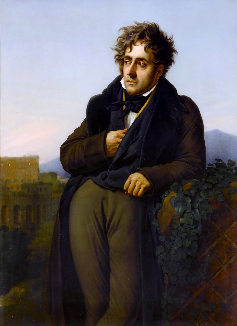 Porträt von François-René, Vicomte de Chateaubriand 1768-1848 von Anne Louis Girodet de Roucy Trioson