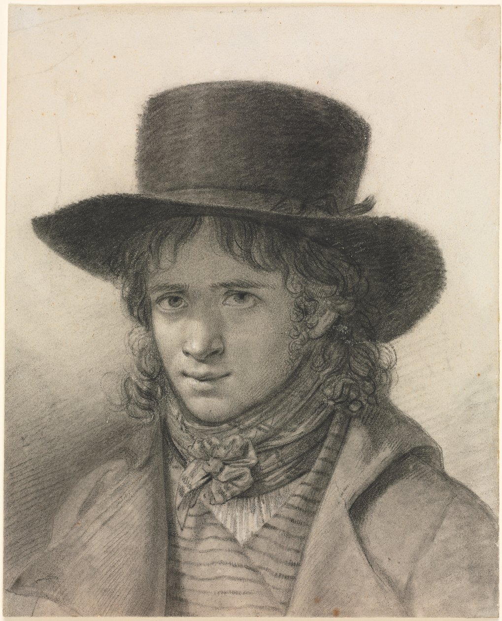 Selbstporträt mit Hut von Anne Louis Girodet de Roucy Trioson
