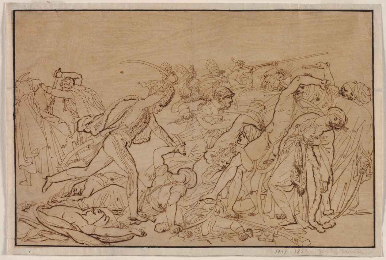 Studie für den Aufstand von Kairo von Anne Louis Girodet de Roucy Trioson