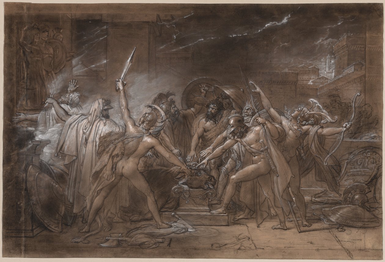 Der Eid der sieben Häuptlinge gegen Theben, ca. 1800 von Anne Louis Girodet de Roucy Trioson