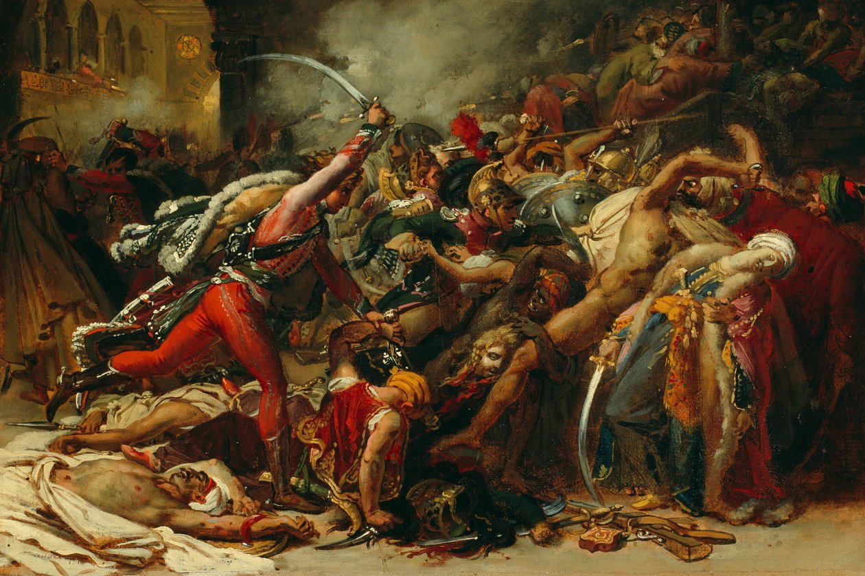Skizze für Der Aufstand von Kairo von Anne Louis Girodet de Roussy Trioson