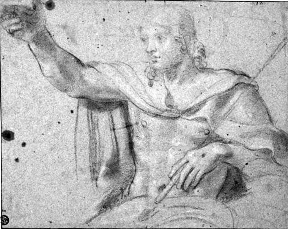 Studie für die Fresken des Cerasi-Kapellengewölbes von Annibale Carracci