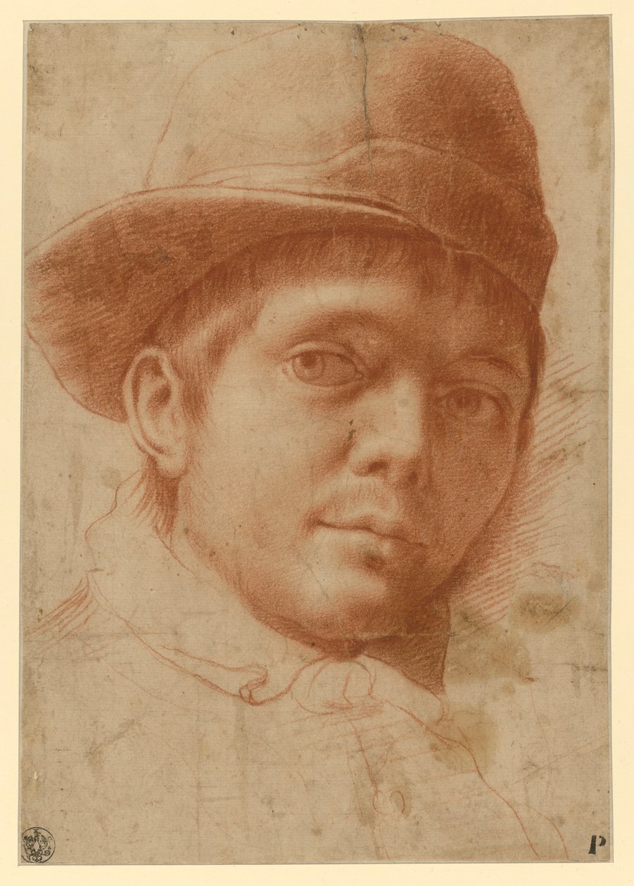 Bildnis eines jungen Mannes mit Kappe von Annibale Carracci