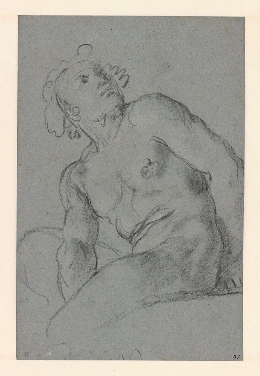 Sitzender männlicher Akt von Annibale Carracci