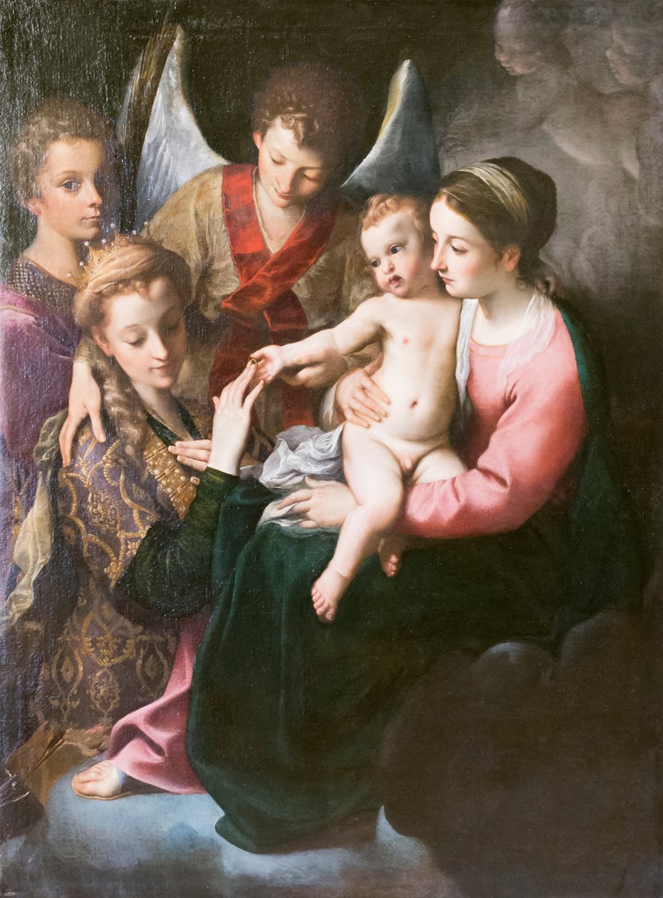 Mystische Hochzeit der heiligen Katharina von Annibale Carracci