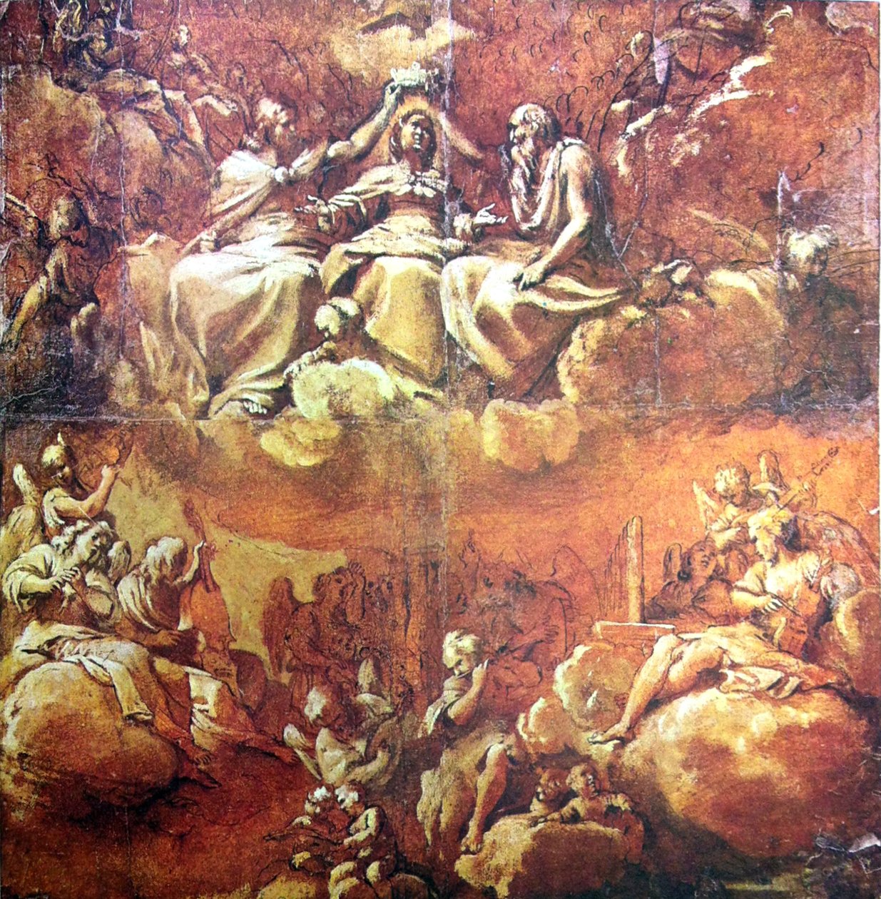 Studie für die Krönung der Jungfrau - Annibale Carracci von Annibale Carracci