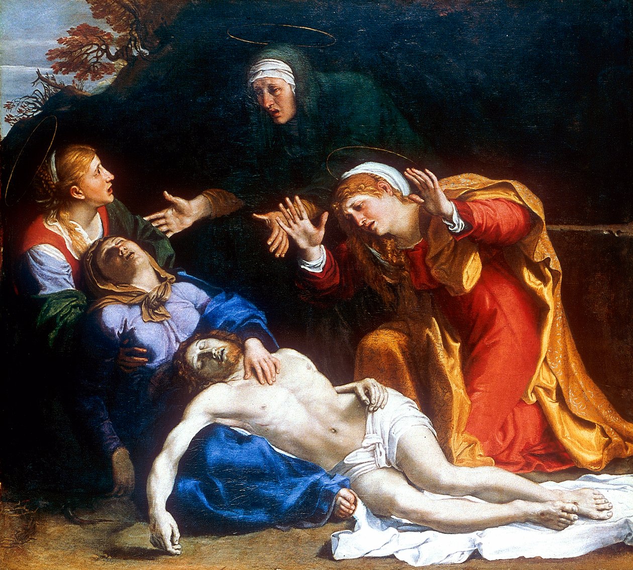 Die drei Marien betrauern den toten Christus, um 1604 von Annibale Carracci