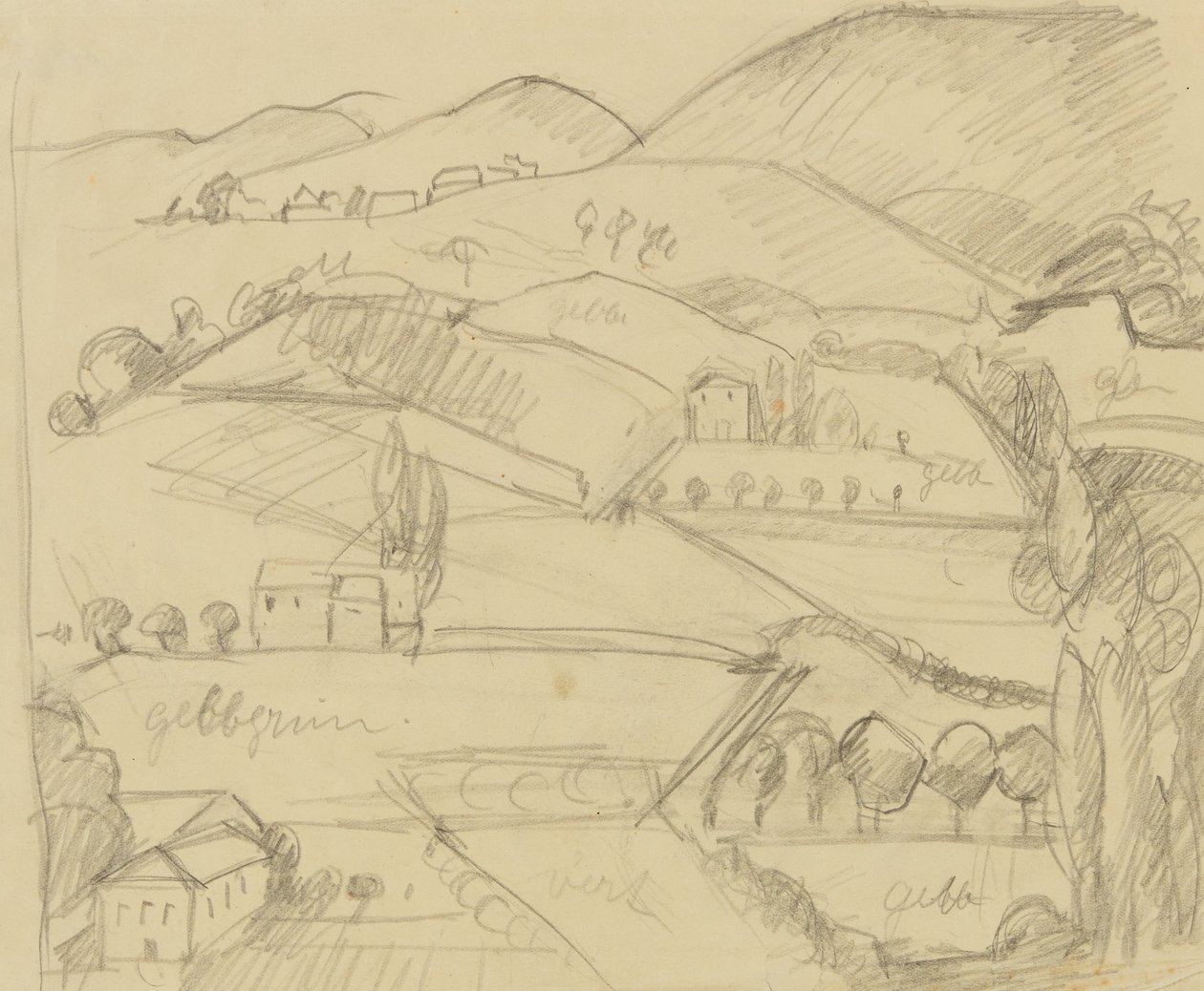 Landschaftsentwurf von Anny Dollschein