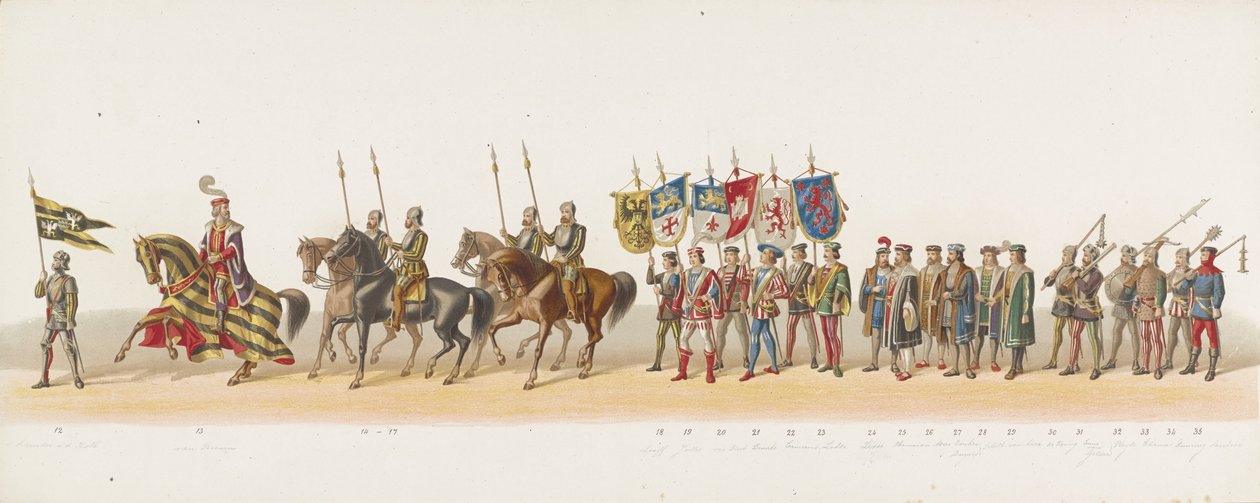 Delfter Umzug von 1873 (zweite Platte) von Anonymous