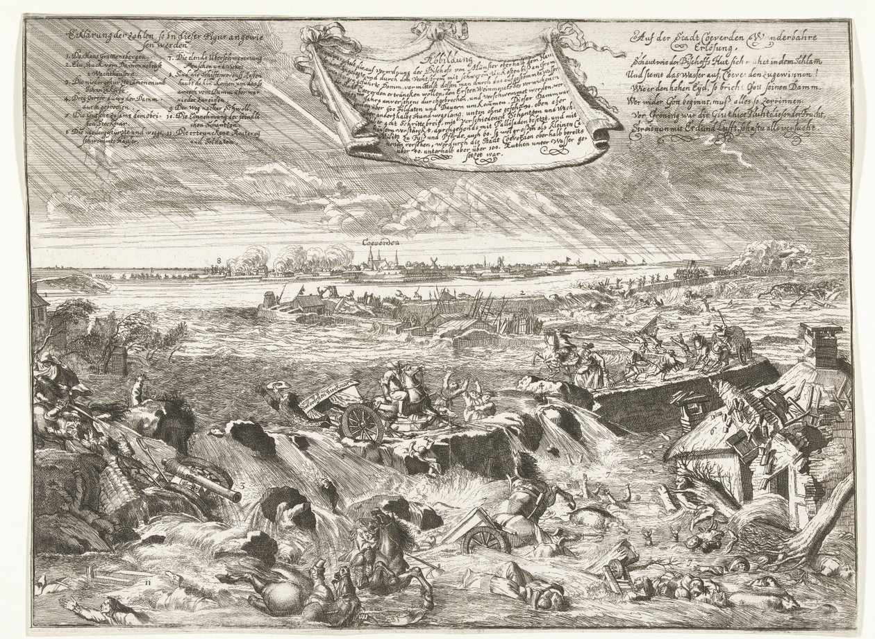Deichbruch bei Coevorden, 1673 von Anonymous