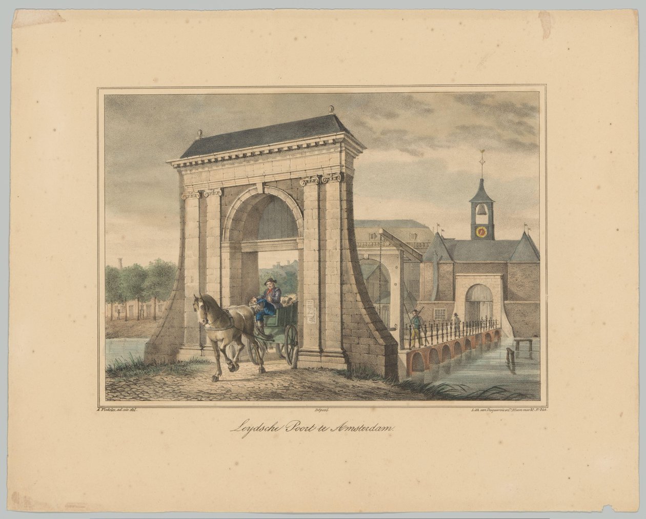 Ansicht des Leidsepoort in Amsterdam von Anonymous
