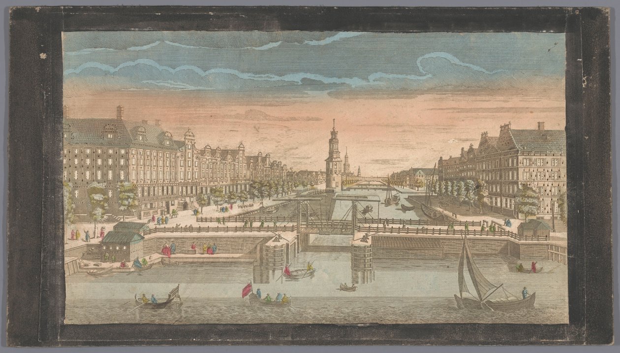 Ansicht der Oudeschans in Amsterdam vom IJ aus gesehen von Anonymous