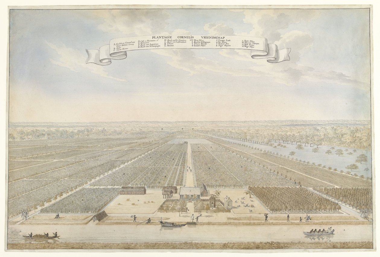 Ansicht der Plantage Cornelis Vriendschap in Suriname von Anonymous