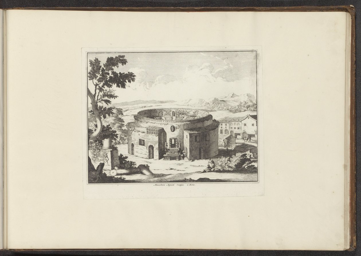 Ansicht der Ruine des Mausoleums von Augustus in Rom von Anonymous