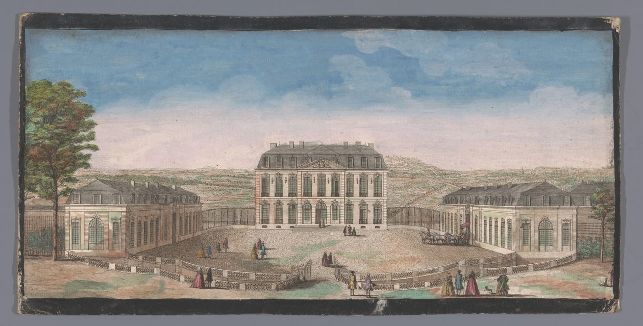 Ansicht der Vorderseite des Château de Belle-Vue in Meudon von Anonymous
