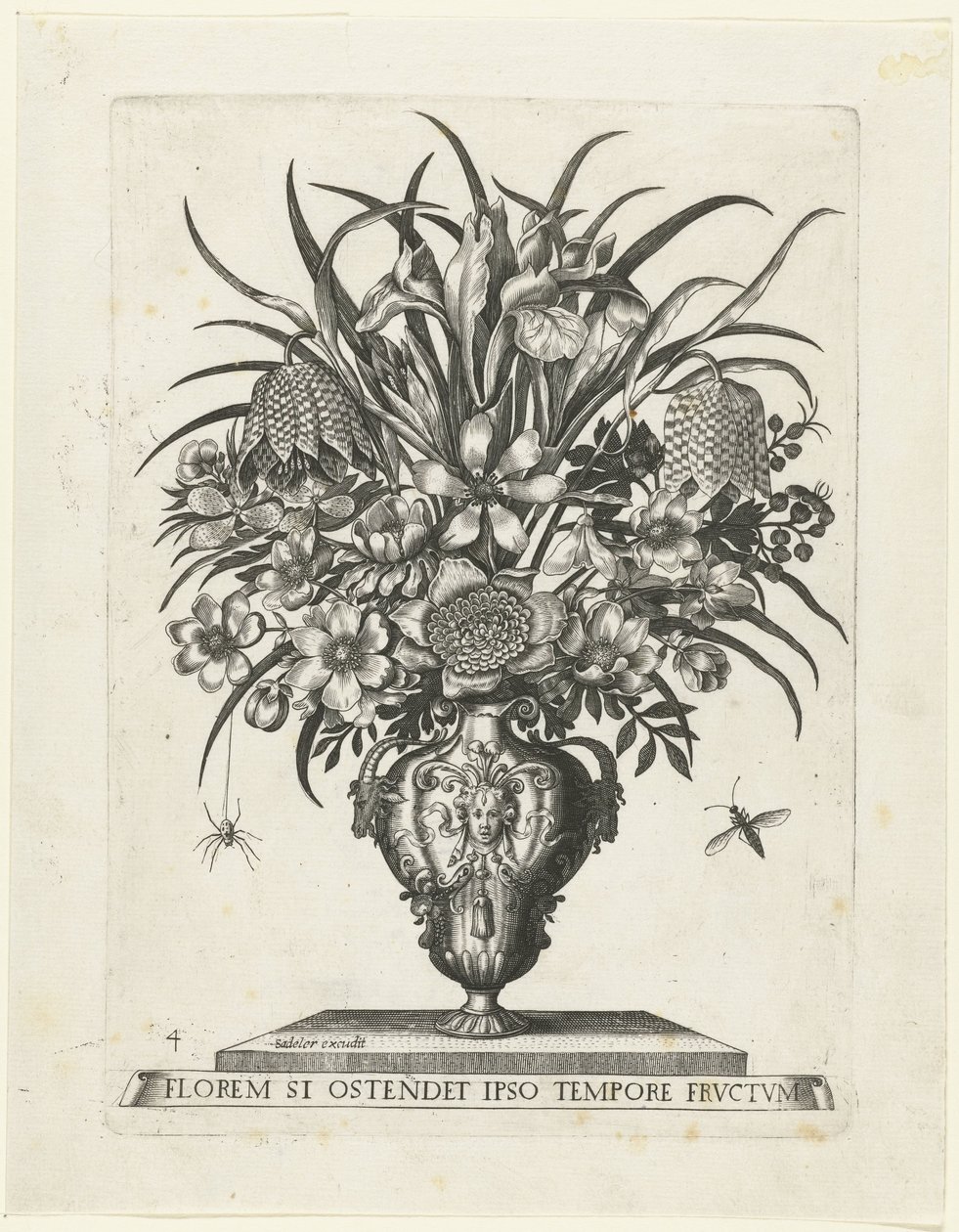 Groteske Vase mit zwei Griffen in Form von Ziegenköpfen von Anonymous