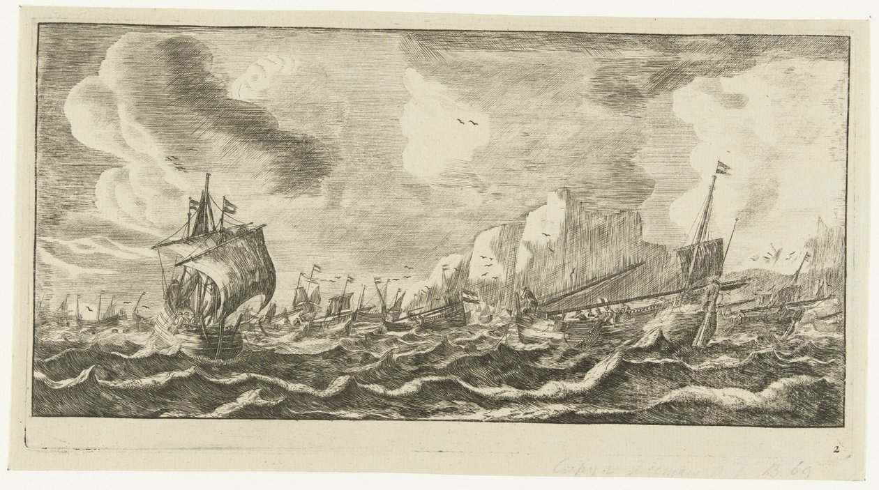 Heringsboote auf See von Anonymous
