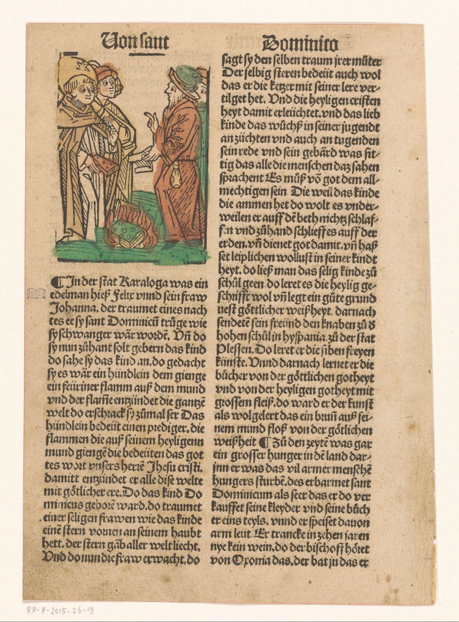 Heiliger Dominikus und die Verbrennung ketzerischer Bücher von Anonymous
