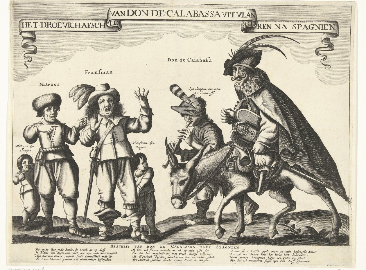 Der traurige Abschied von Don de Calabassa aus Flandern und Rückkehr nach Spanien, 1646 von Anonymous