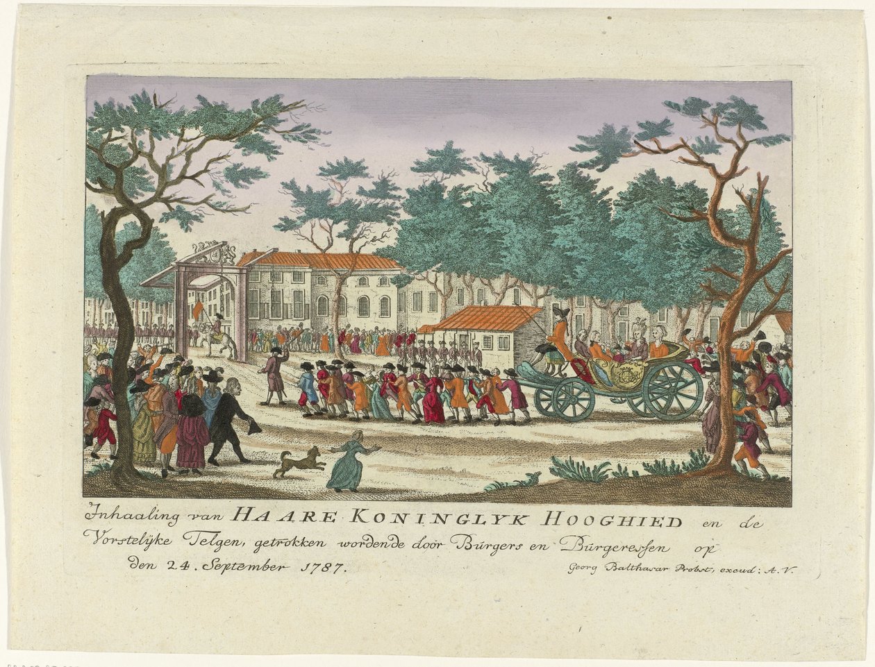 Einzug der Prinzessin von Oranien und der Kinder, 1787 von Anonymous