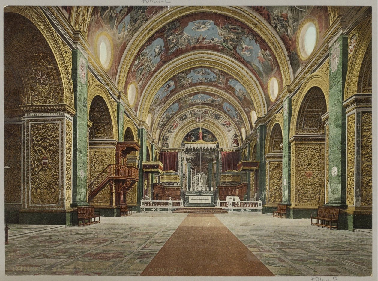 Innenraum der St.-Johannes-Kathedrale in Valletta von Anonymous