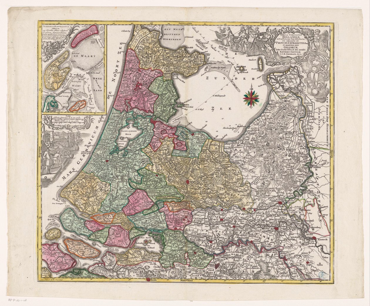 Karte von Holland, Utrecht und einem Teil von Gelderland von Anonymous
