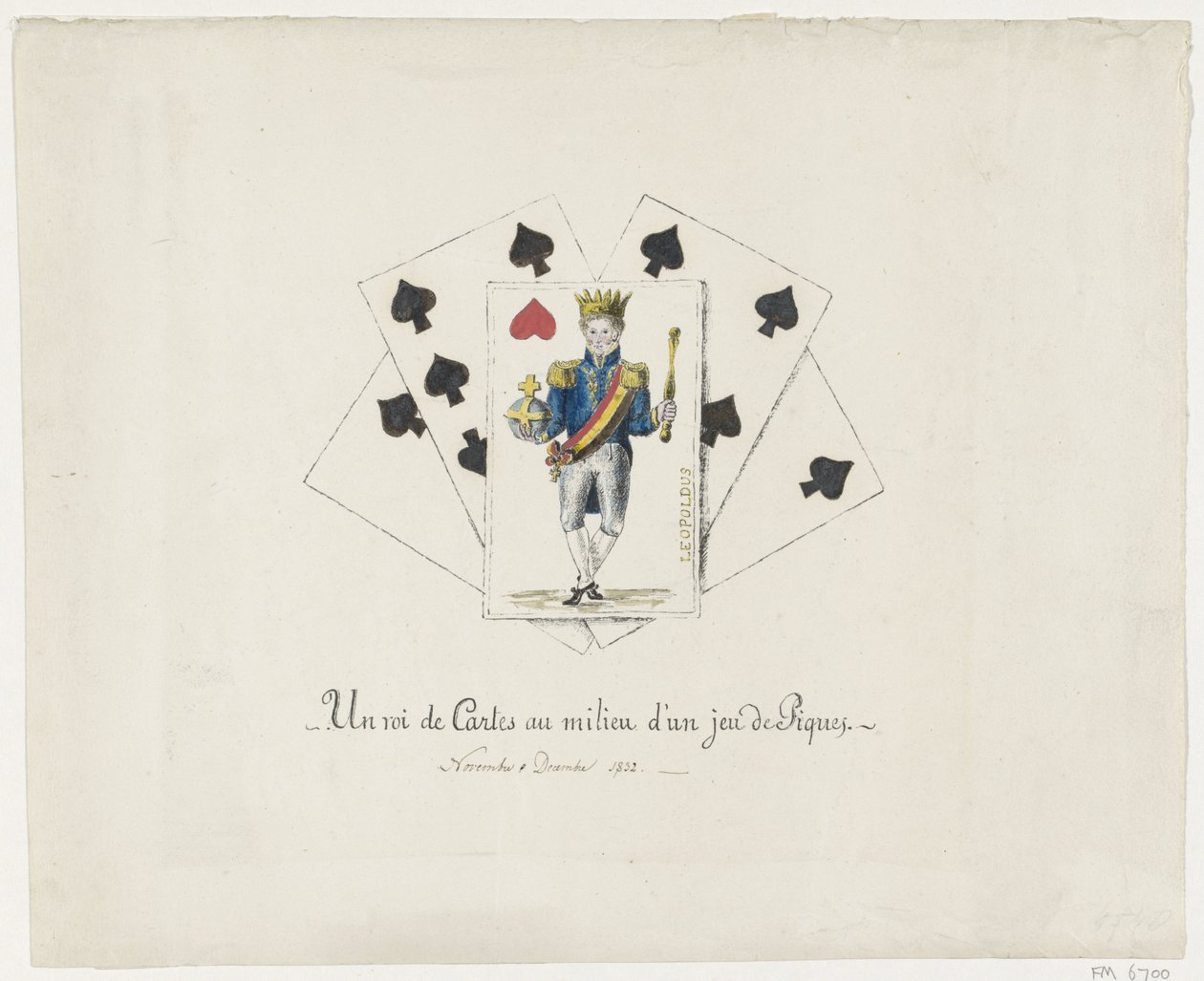 König Leopold I als der Herzkönig, 1831-1832 von Anonymous