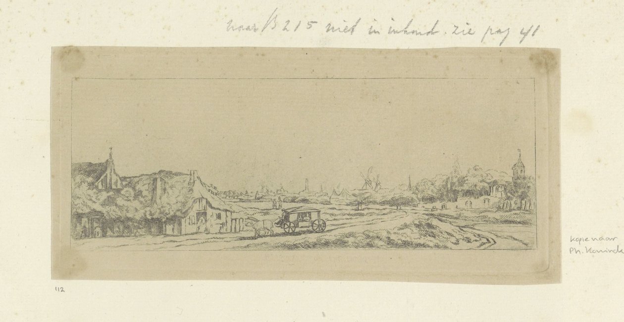 Landschaft mit einer Kutsche von Anonymous