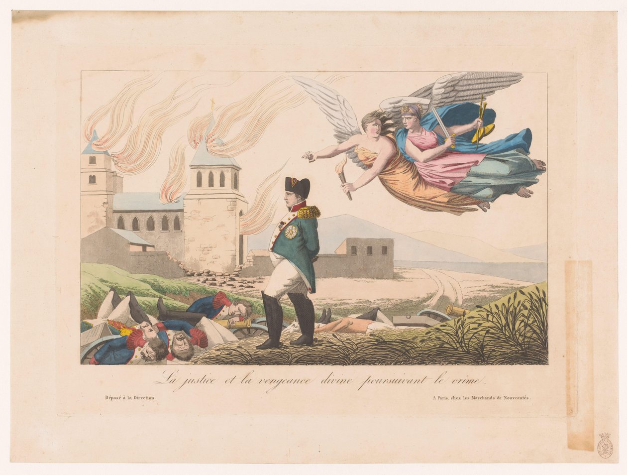 Nemesis und Themis verfolgen Napoleon von Anonymous