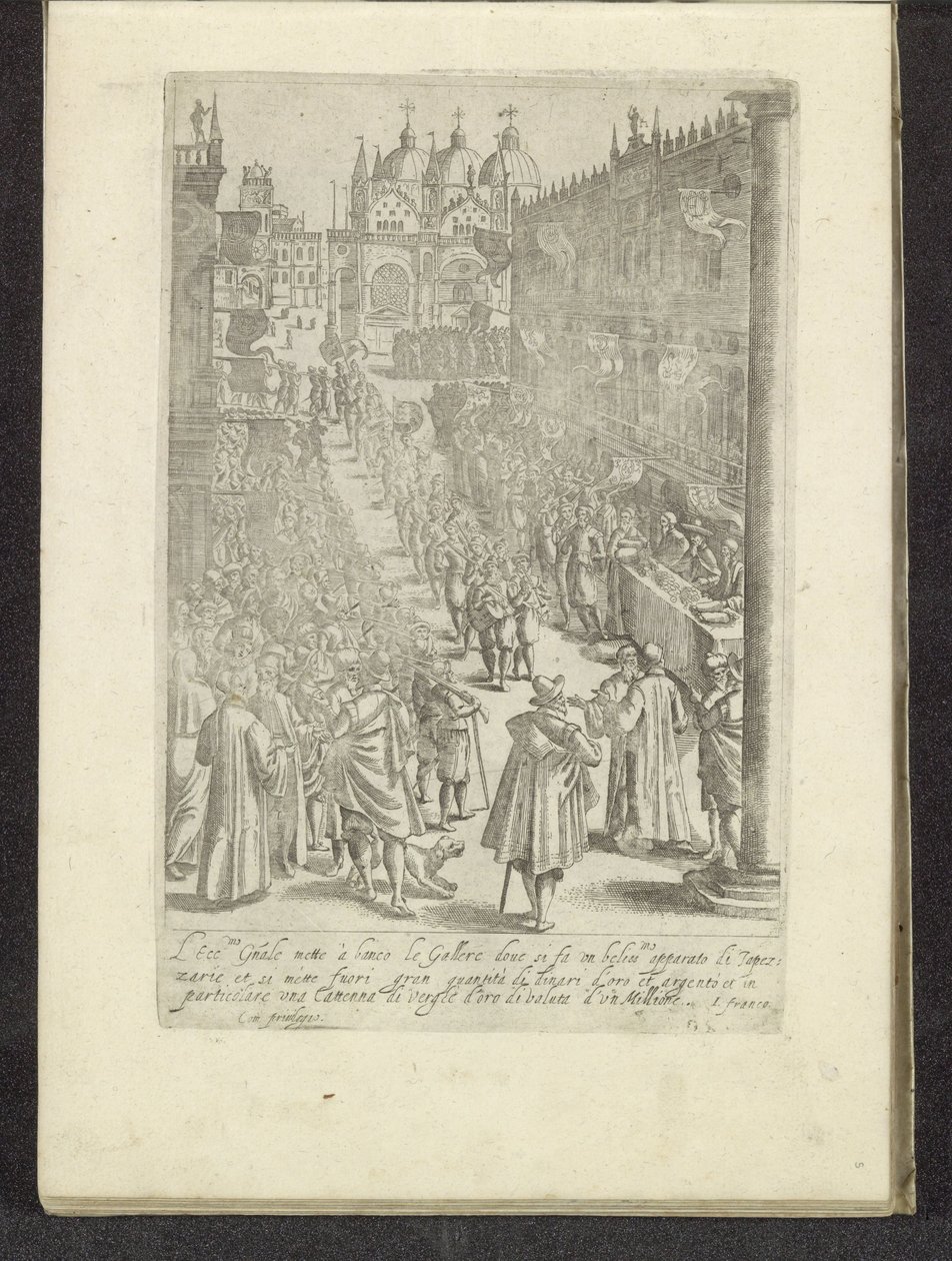Umzug auf dem Markusplatz in Venedig (Szenen aus dem venezianischen Leben) von Anonymous